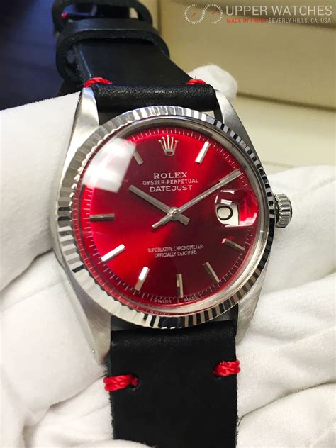 red datejust rolex|Rolex Datejust red dial.